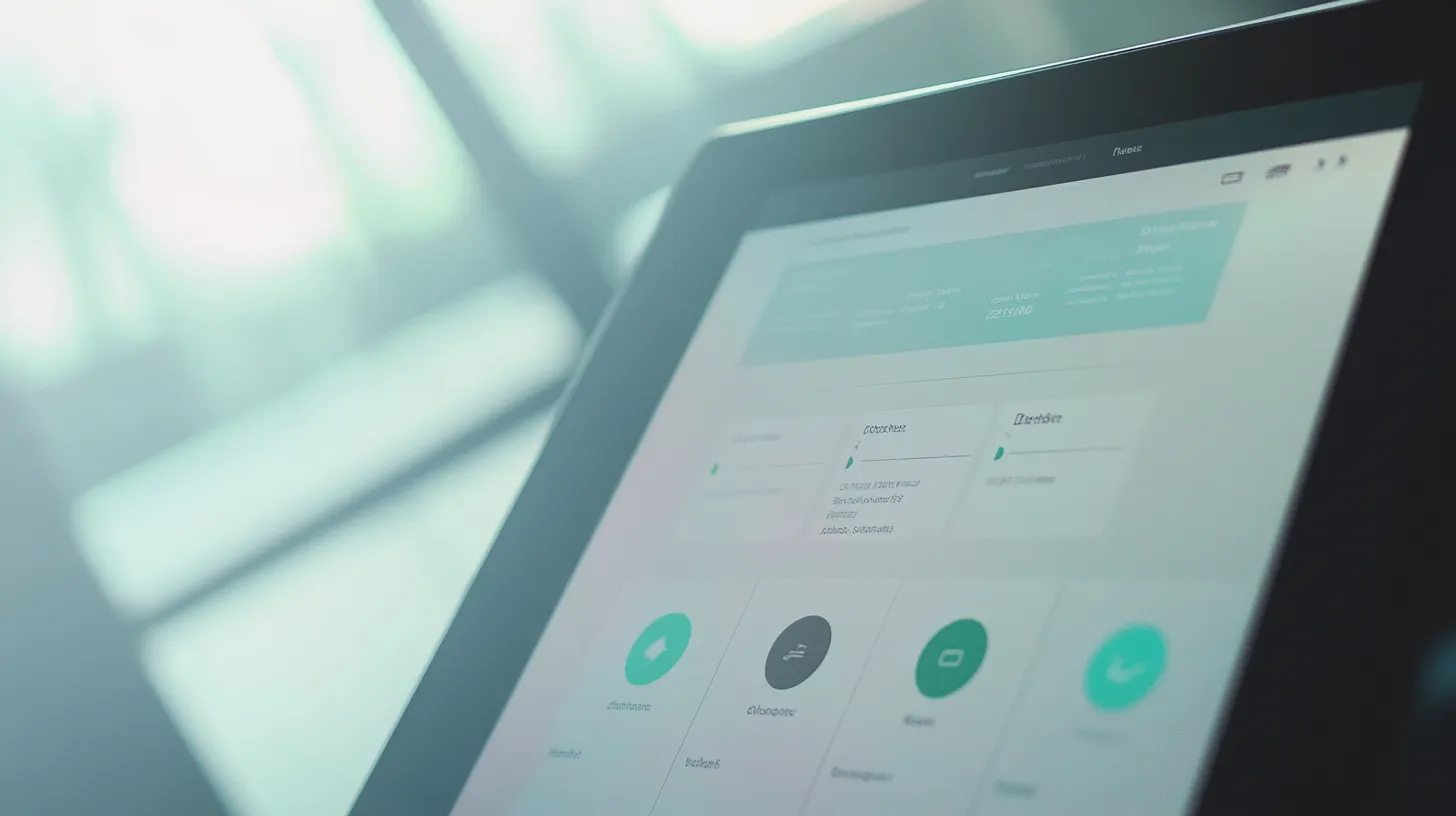 Digital representation of a simple, easy-to-use business software dashboard